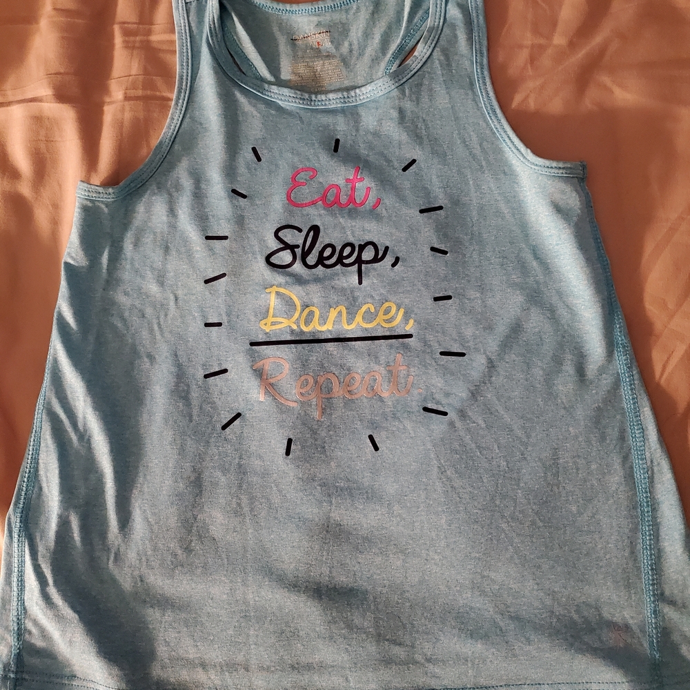 Danskin Blue Graphic Tank Top